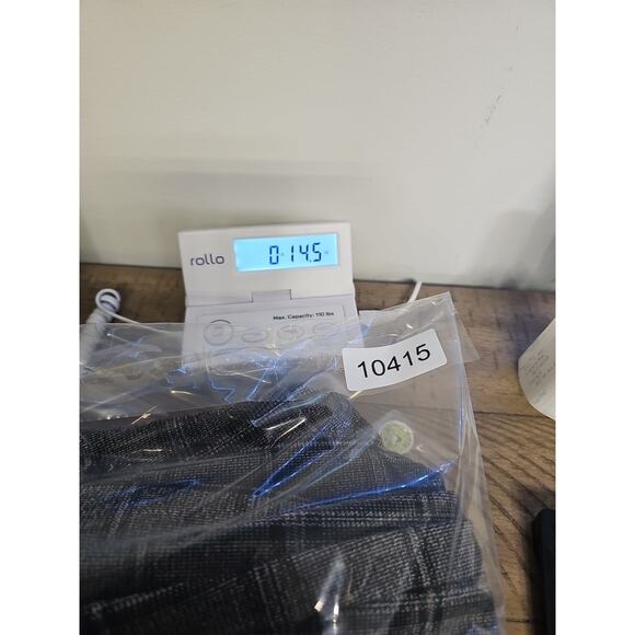 Express Pants Womens 4 Short Ankle High Rise Gray & Black Plaid - Picture 9 of 9